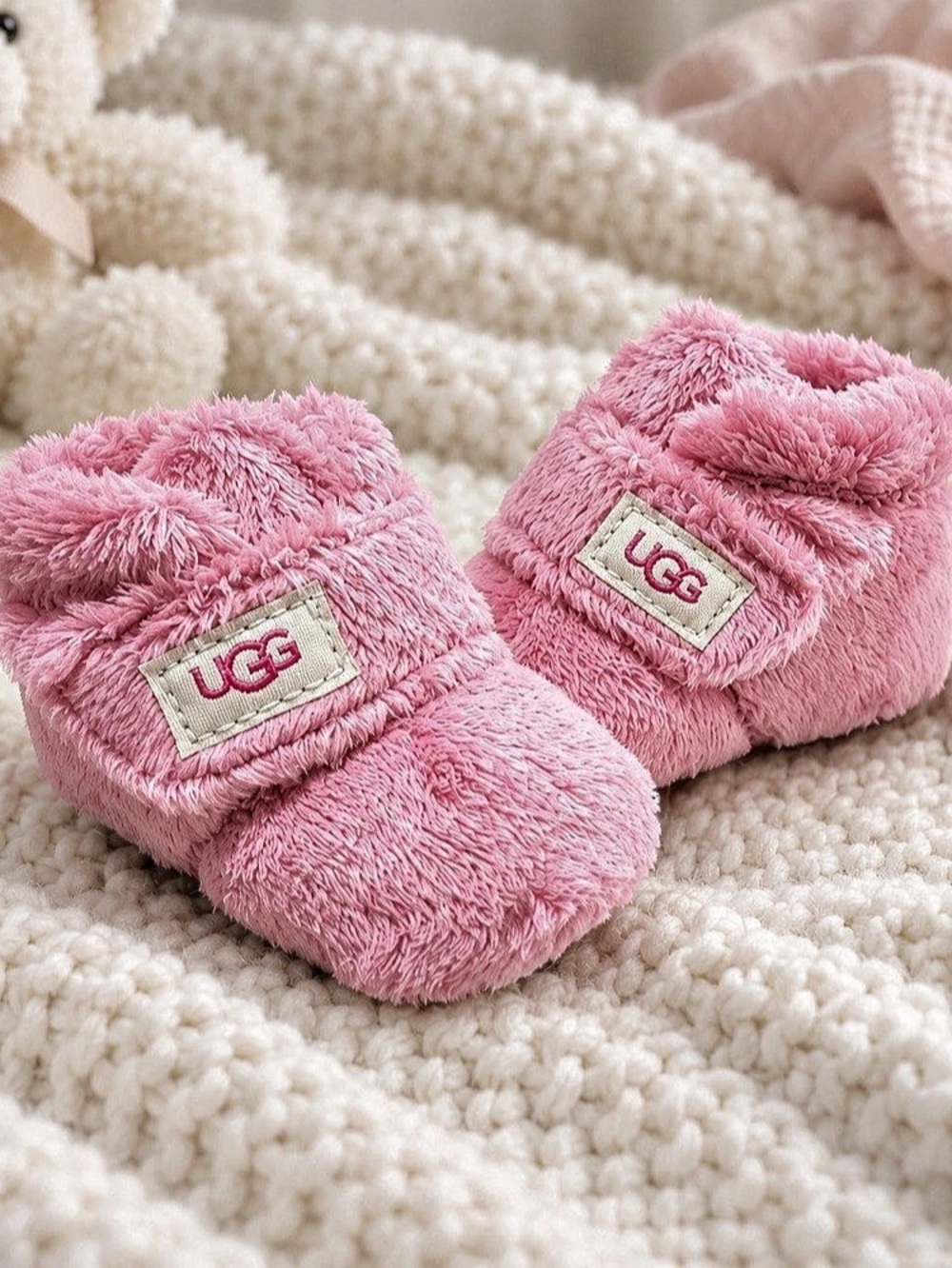 UGG Baby Bixbee Bootie Pink Baby Slippers.